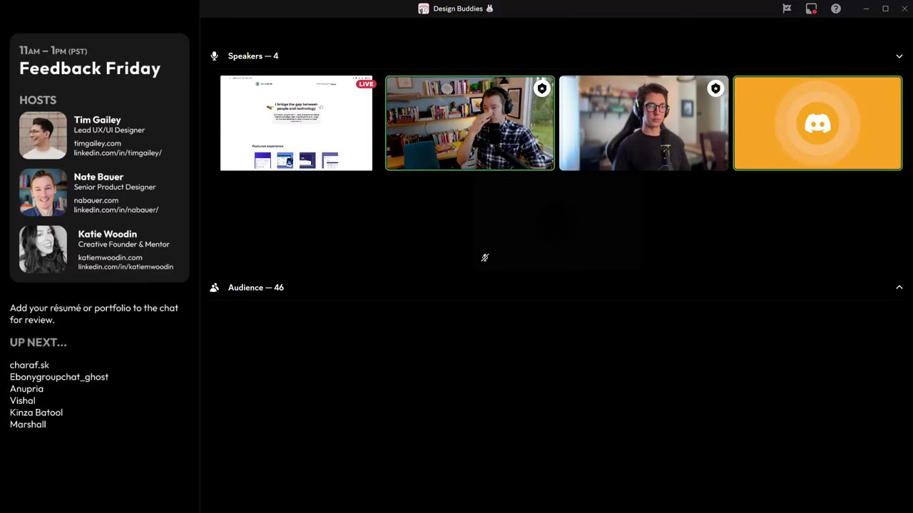 Feedback Friday LIVE — Charaf.sk, Ebony, groupchat_ghost, Anupria, Violet1551, Vishal